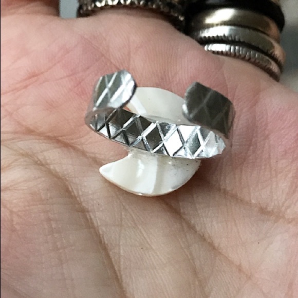 🔴SALE ! Genuine mother of pearl moon silver ring - Picture 6 of 8